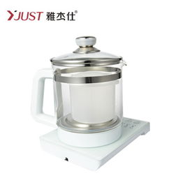 雅杰仕養(yǎng)生壺BMW 加厚玻璃煎藥電熱水壺，全自動(dòng)多功能1.8L分體設(shè)計(jì)，白色超值之選